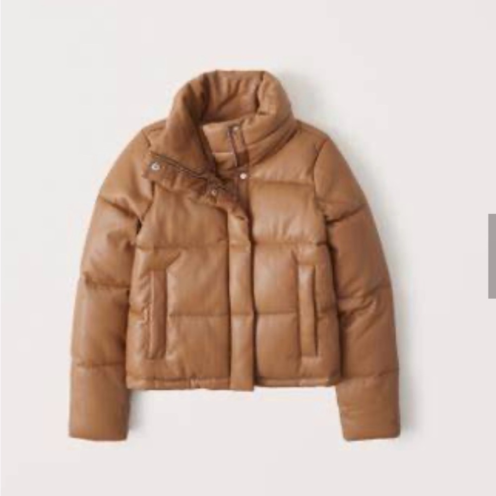 NWOT Abercrombie Leather Mini Puffer